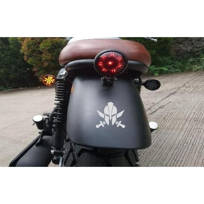 DV141 - Stiker Spartan Helm Sword Logo Skin Laptop Helm HP Motor Mobil Cutting