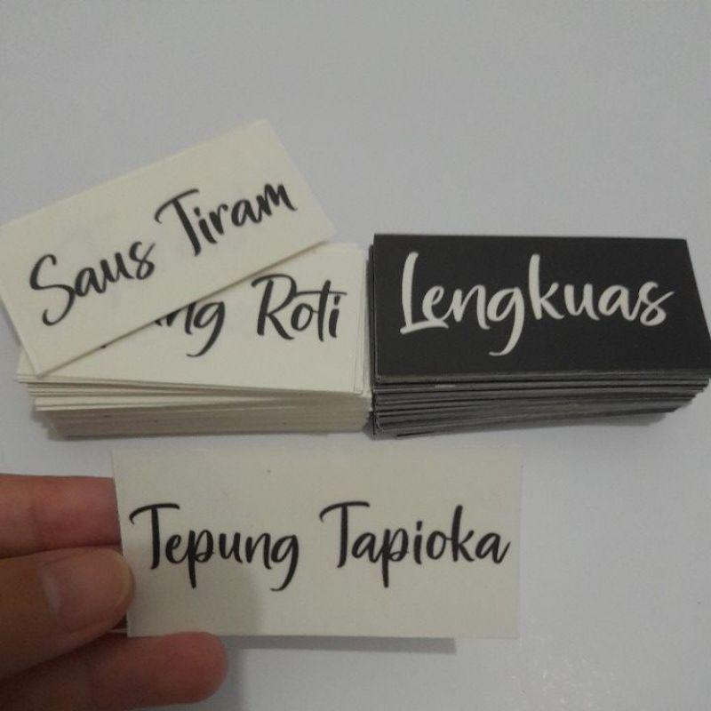 (Isi 72 Stiker) Stiker Label Bumbu Dapur Terlengkap Transparan Anti Air