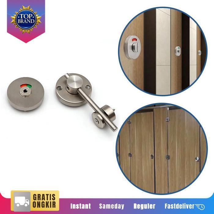 Grendel Indikator Toilet Kunci Partisi Kamar Mandi Kunci Pintu Kamar Mandi Indicator Lock