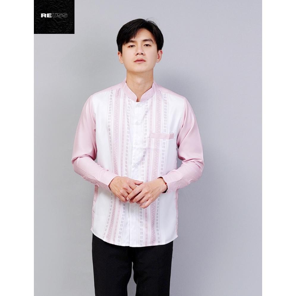 WAJIB PUNYA Baju Muslim Koko Pria Reuss SABA Pink Soft