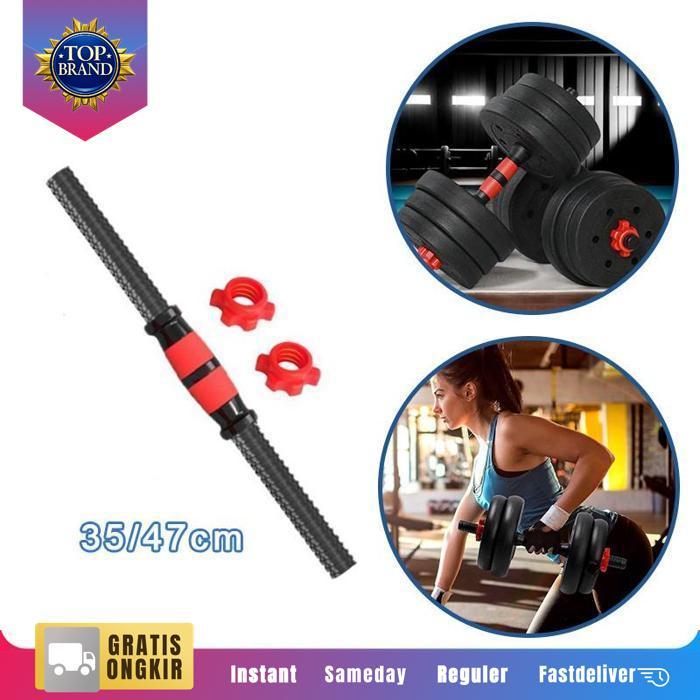 Stick Dumbell Pvc 35/47Cm Stik Pendek Lurus Barbel Dumbell Penyambung Stik Barbel Dengan Barbell