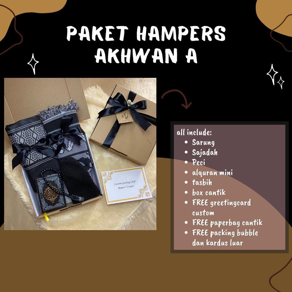 TERLARIS [HAMPERS AKHWAN SET] PECI TASBIH SAJADAH SARUNG KADO COWOK MUSLIM SHOLAT JUMATAN LEBARAN PU