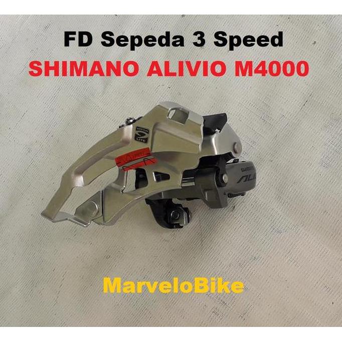 Ready FD Front Derailleur Sepeda 3 Speed Tarikan Atas Bawah SHIMANO ALIVIO M4000