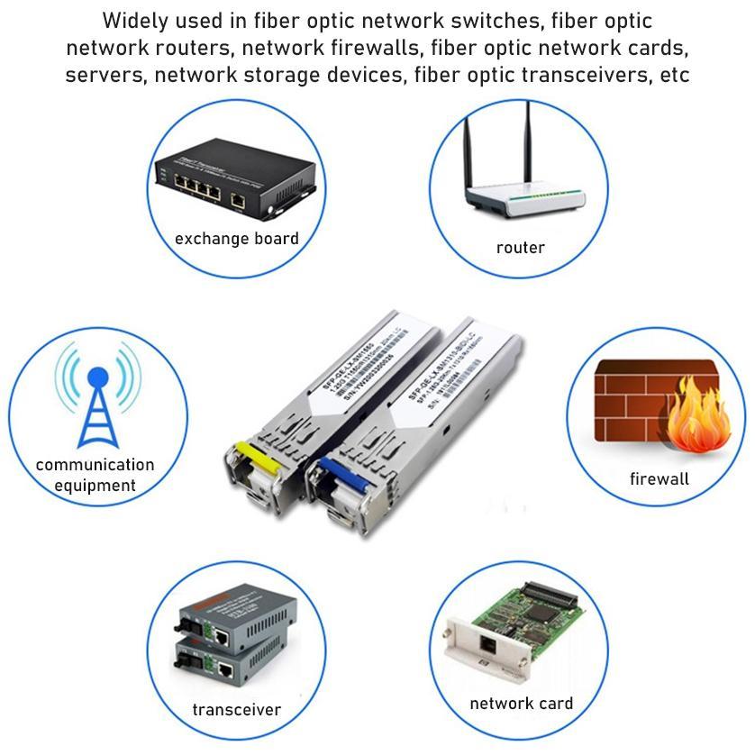 1Pasang SFP MODULE FIBER OPTIC BIDI SM SC 1.25G 3KM/20KM 1G SINGLE MODE FIBER OPTIK / Media Converte