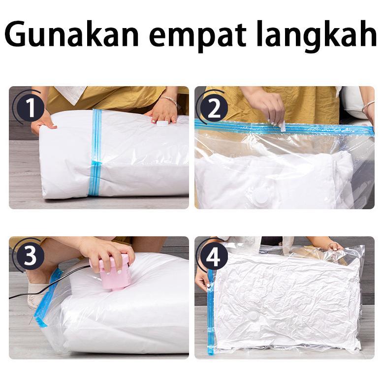 CUCI GUDANG Plastik Vakum Pakaian/Mesin Alat Pompa Plastik Vakum Baju Colokan Listrik Vacuum plastik