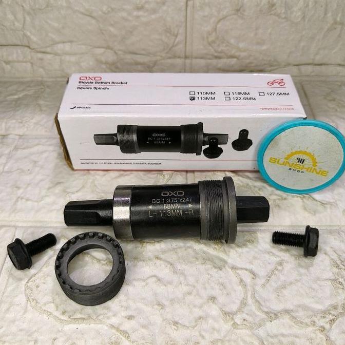 Ready BB Kotak Bearing 113 OXO As Tengah Bottom Bracket 113mm Crank Gir Sepeda Fixie MTB Federal