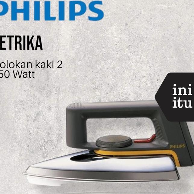 [ Philips ] Setrika / Gosokan Philips Hd1172 - Classic Dry Iron (Resmi Philips Indonesia)