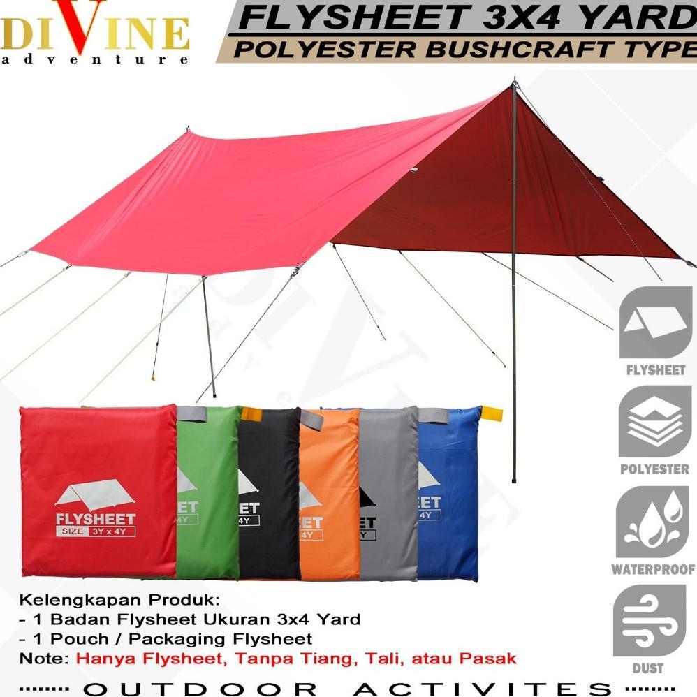 Flysheet Tenda 300 X 400 Waterproof Camping Atap Tenda Outdoor Kanopi Tenda Flysheet Tahan Sinar Uv