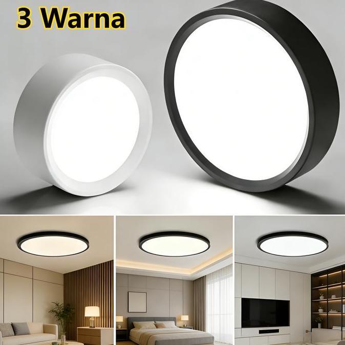 FALFEZ 3 Warna Plafon Rumah Lampu Lampu Plafon Downlight LED Rumah  Ceiling Light Ruang Tamu 5W 10W 