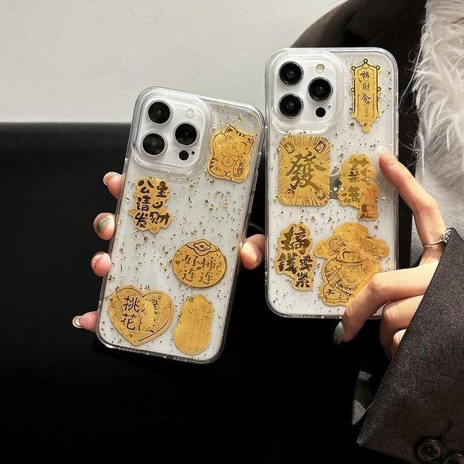 RGPOTZ 5Buah Jimat Penarik Uang Cocok Untuk Hand Phone Jimat Penarik Uang Chinese Feng Shui Amulet K