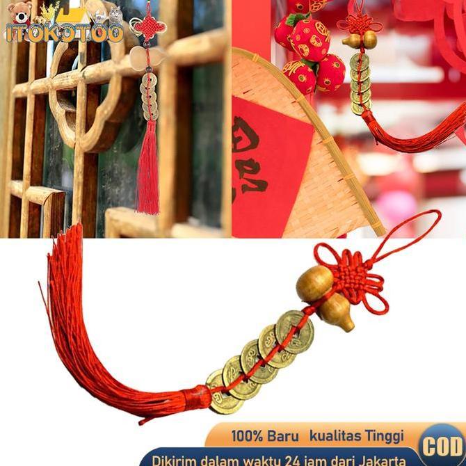 AQZEVUN Gantungan Feng Shui Coin Wu Di Qian Koin Untuk Kerejekian
