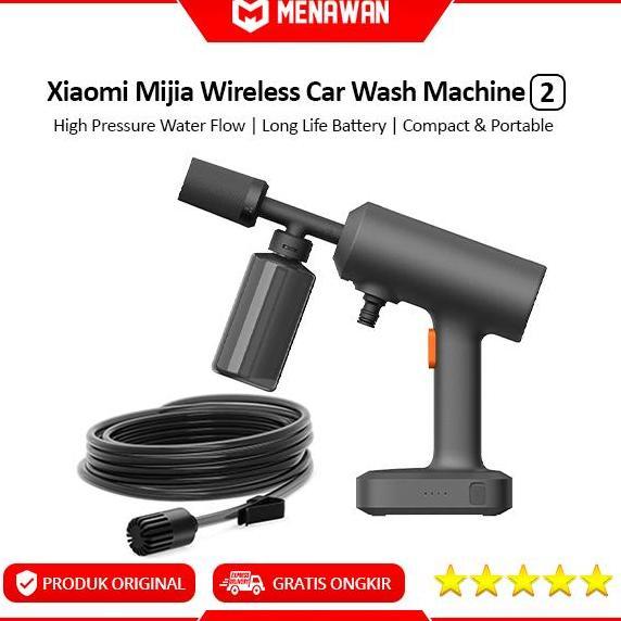 FYP XIAOMI MIJIA WIRELESS CAR WASH MACHINE 2 CORDLESS HIGH PRESSURE WASHER CLEANER SEMPROTAN AIR STE