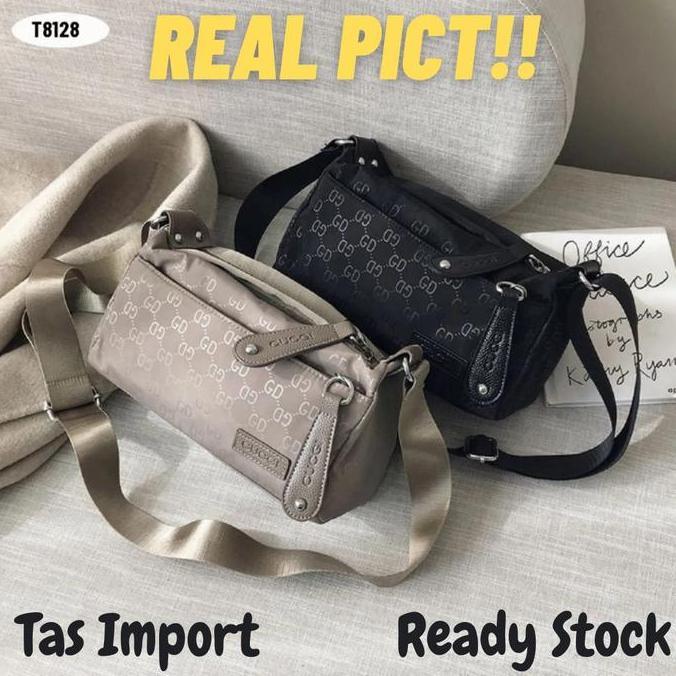 Borsa- Tas Selempang Nita Import Rna Hitam Khaki Coklat Merk Ouogi