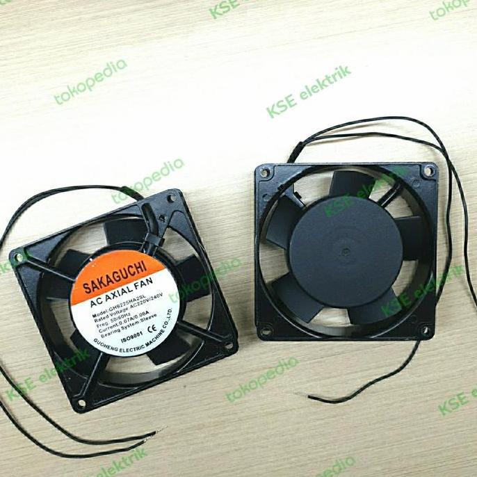 Sakaguchi Kipas Angin Ac Axial Fan 3.5 Inch Gh9225Ha2Sl 92X92X25Mm 0.07A/0.06A 2500/2800 Rpm 39/84M3