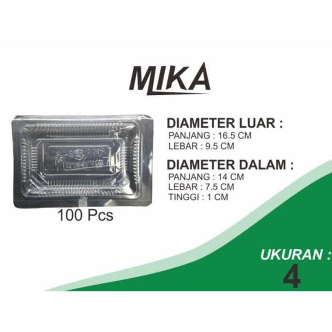 Kriuk- Mika 4A - Mika Plastik Kemasan Kue Dan Makanan Ukuran 4A - Isi 100Pcs