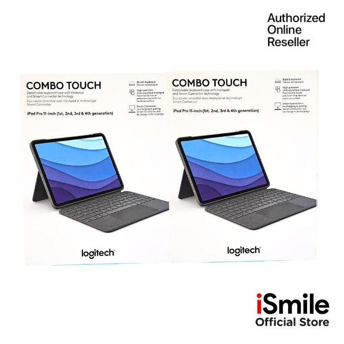 Logitech Combo Touch Keyboard Case Trackpad iPad Garansi Resmi