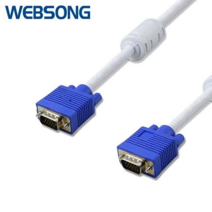 Kabel VGA Video Male to Male 50CM 1.8M 3M 5M 3+6 Full HD 1080P WEBSONG