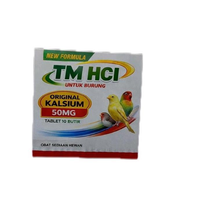// TM HCI SULPEMEN KALSIUM 50MG UNTUK BURUNG ORIGINAL FORMULA TABLET 10 BUTIR OBAT SEDIAAN HEWAN ''
