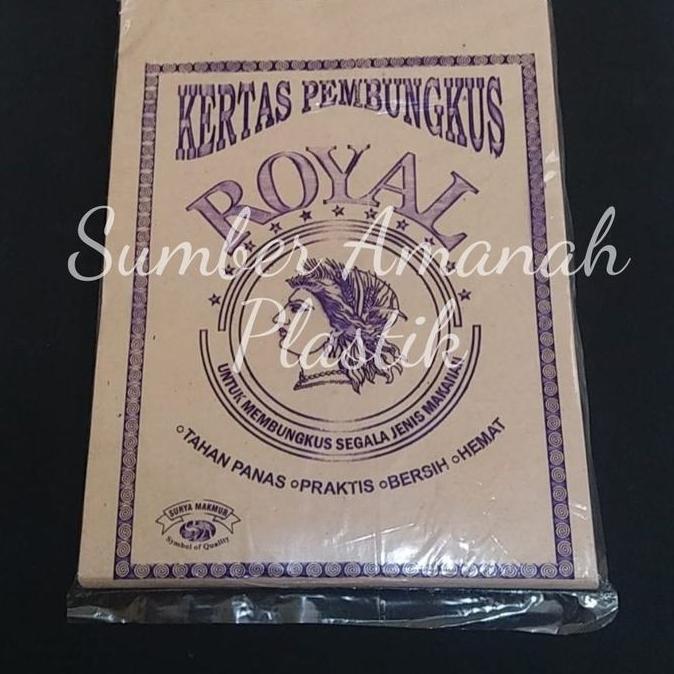 - Kertas Nasi Coklat Warteq Nasi Uduk Royal Ungu Isi 100 Lembar