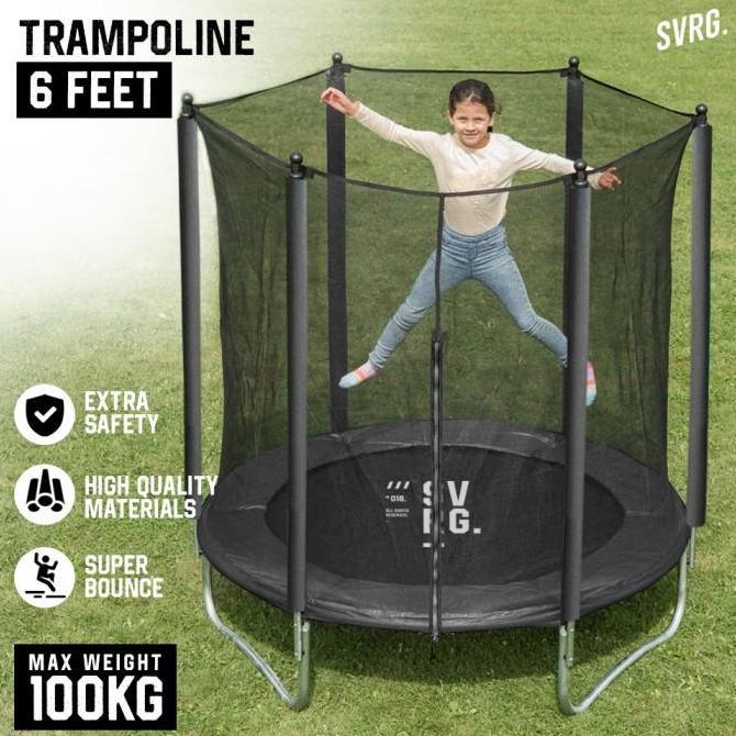 VERMWARE_ - SVRG TRAMPOLINE 6FT - LOMPAT TRAMPOLINE - JUMP - FITNESS - OLAHRAGA