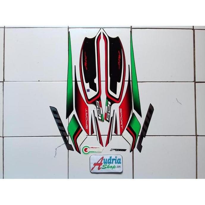 Striping Stiker Motor Yamaha Fino Sporty 2016 Hitam-Hijau