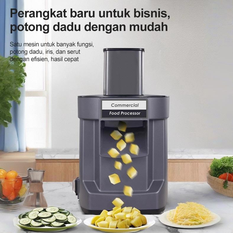HOT DEALS Mesin Potong Sayuran Multifungsi Listrik/Mesin Pemotong Dadu/Mesin Pemotong Kentang Wortel