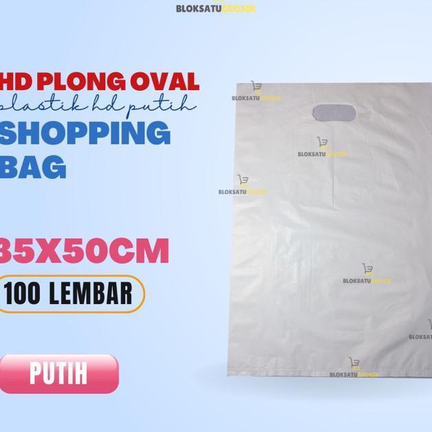 Kantong Plastik Hd Putih Uk. 35X50 (Isi 100 Lembar) Kantong Kemasan Olshop/Kantong Packing Olshop Sh