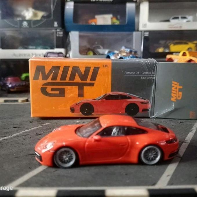 DIECAST MINI GT PORSCHE 911 CARRERA 4S LAVA ORANGE NO 371 SWAP AG27