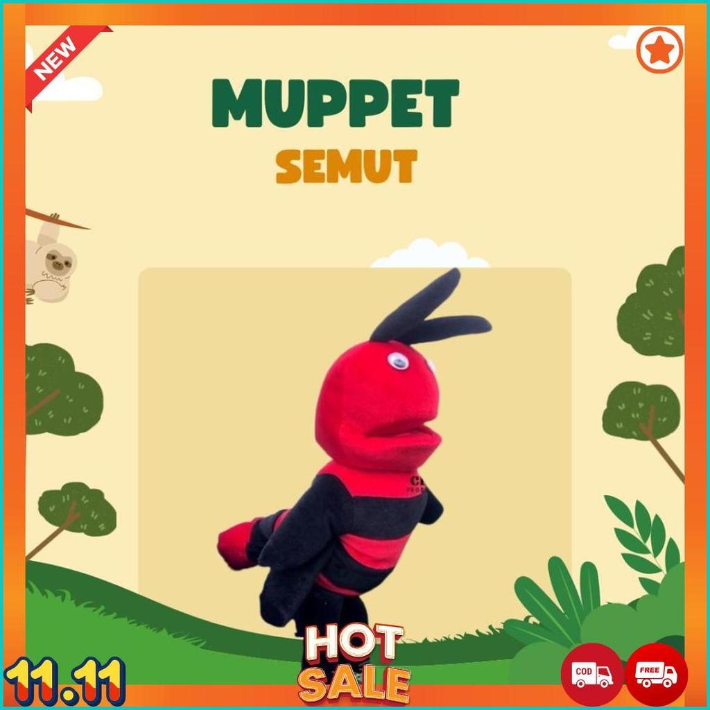 Boneka Muppet Karakter Semut | Handpuppet Ventriloquist Boneka Cablak Edukasi [J6]