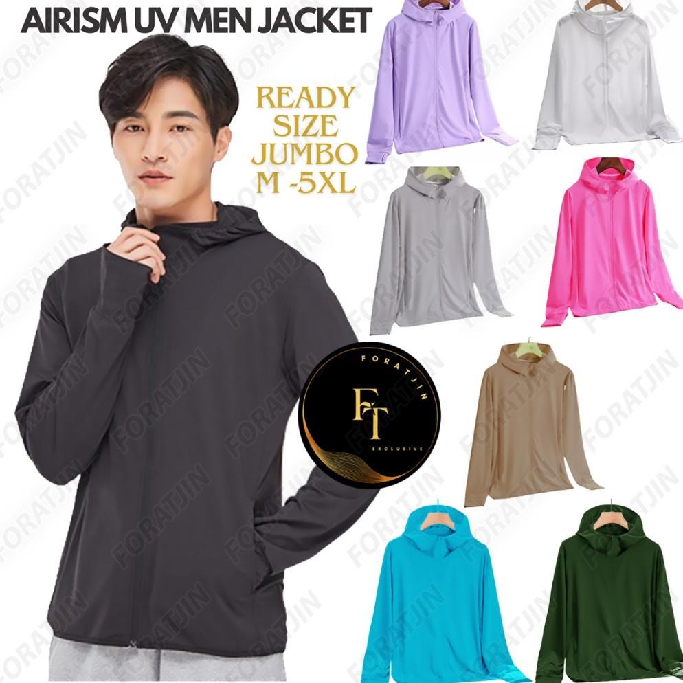 sale Foratjin- Jaket Mesh Hoodie UV Protection Jaket Olahraga Running gym Sepeda Men
