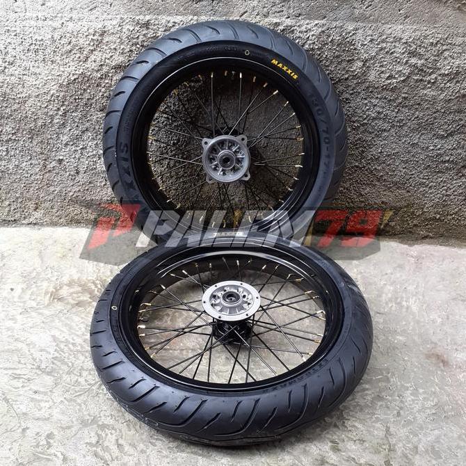 wheelset Ban Maxxis Supermoto KLX Dtracker 150 Velg 17 300 350