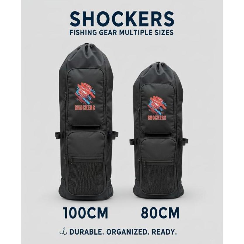 Tas Pancing Kotak Bolong Ransel Multi 80CM 100CM SHOCKERS Tas Pancing Ransel Jumbo Fabio