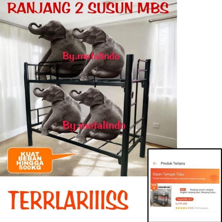 RANJANG SUSUN MBS BUNK BED RANJANG SUSUN BESI TEMPAT TIDUR BESI