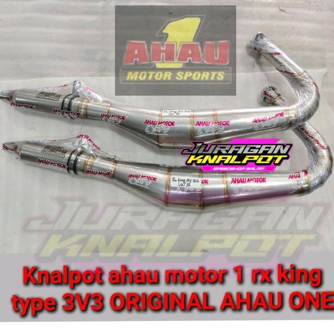 KNALPOT AHAU ONE RX KING TYPE 3V3 KOLONG TELO ORINAL AHAU MOTOR SPORT RX KING Motorcycle