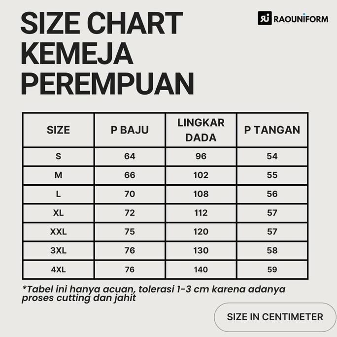 RAOUNIFORM Baju Seragam PNS Biru Muda Wanita Kemeja PDL Guru Lengan Panjang American Drill S-4XL