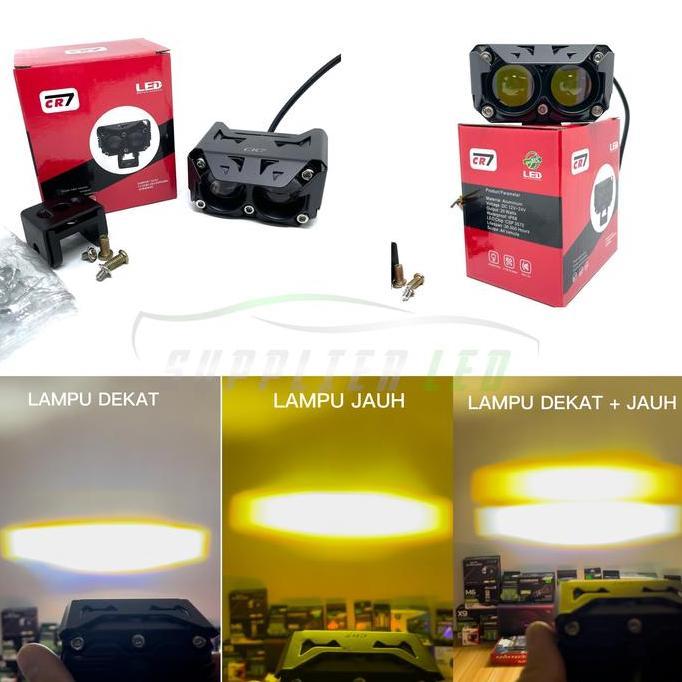 LAMPU TEMBAK MOBIL MOTOR 2 MATA CR7 20 WATT