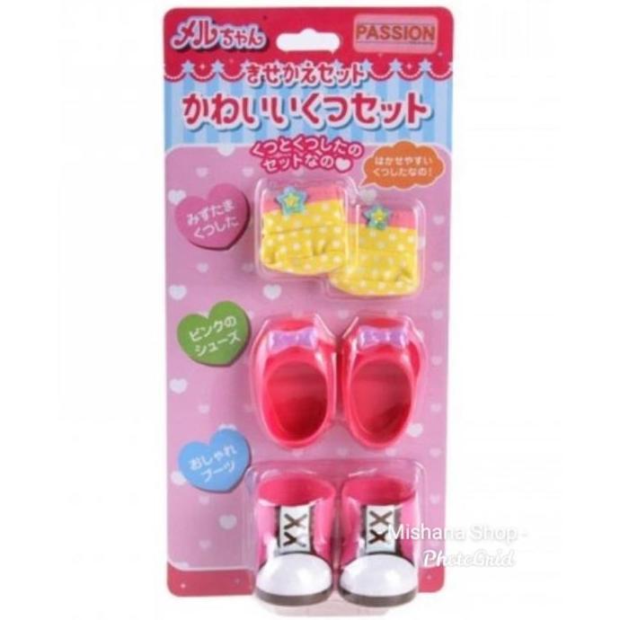 Sepatu Boneka Mell Chan Original Japan Mellchan Doll Shoes