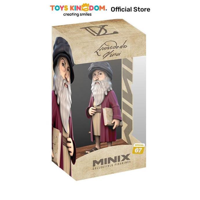 Toys Kingdom Minix Figure Leonardo Da Vinci 12 cm - Mix Figur Miniatur Karakter Mainan Koleksi Colle