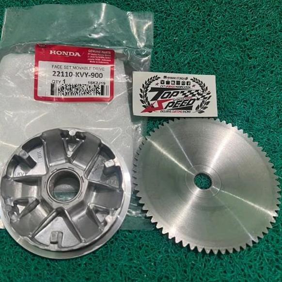 Grosir Pulley Custom Beat Karbu Scoopy Karbu Pulley Kvy Bubut Derajat Kerok Jalur
