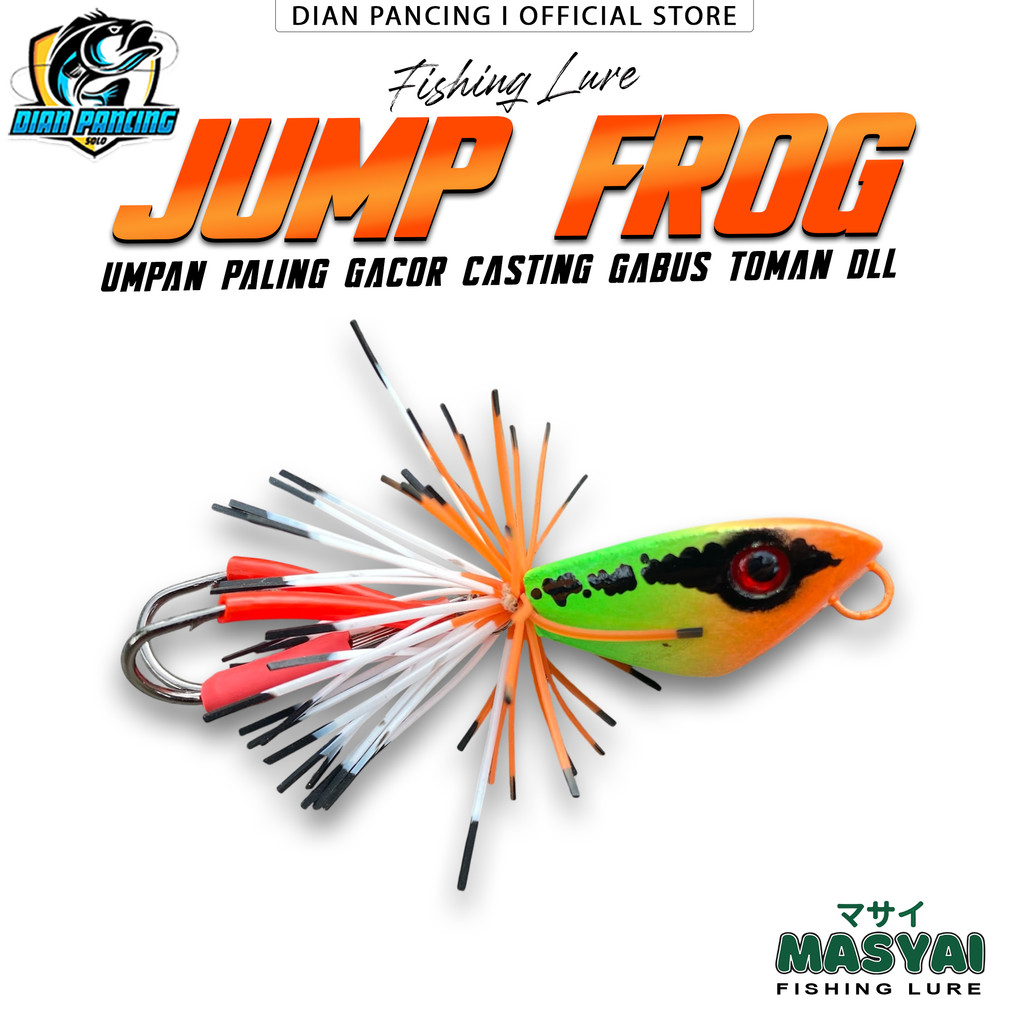Umpan Triangle jump frog Masyai umpan Casting kodok HANDMADE dari kayu
