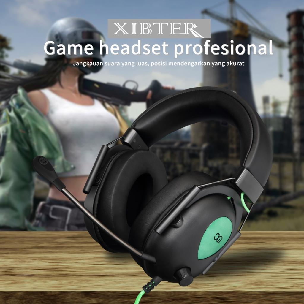 Xibter H21 Headset Gaming Surround 7.1 Headphone Kabel Henset Bando Pc/Mobile Pengiriman Gratis Bass