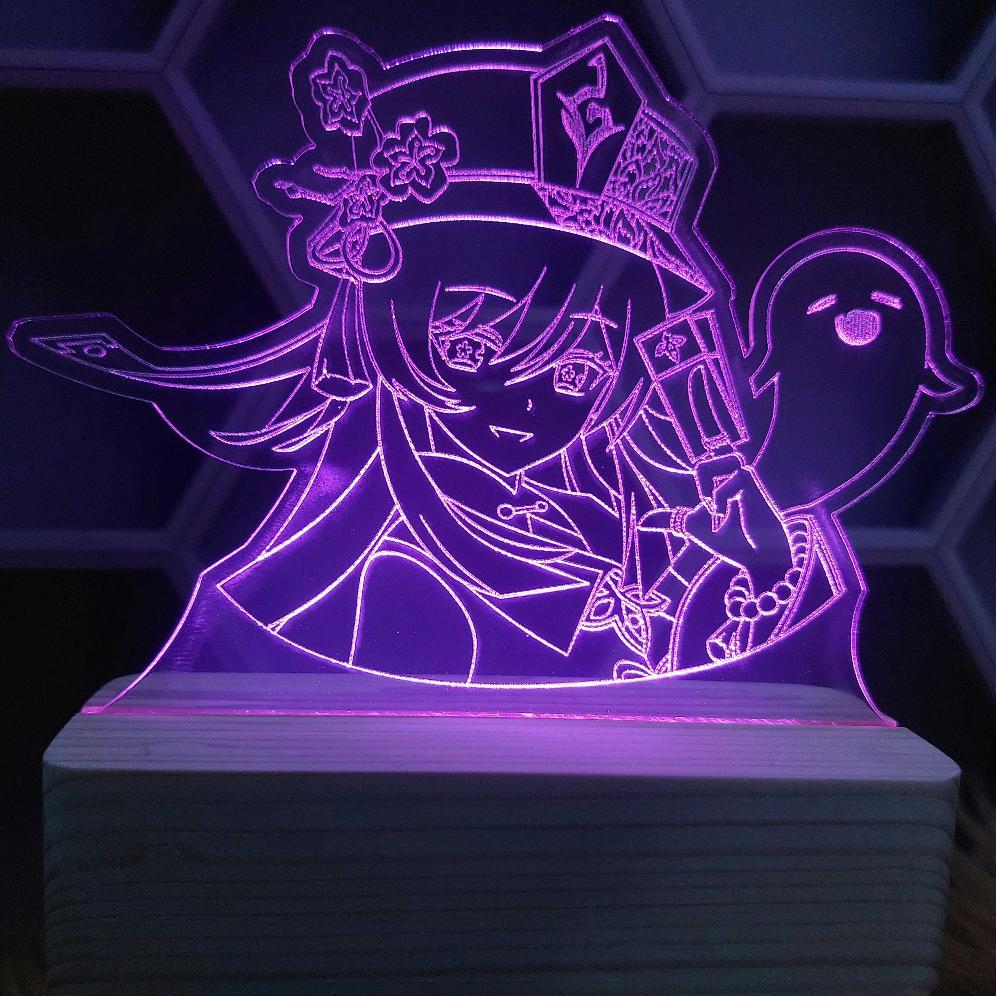 NEW PRODUCT ACRYLIC LED GENSHIN IMPACT HU TAO / LAMPU TIDUR / LED AKRILIK/ HADIAH LAMPU 3D / ACRYLIC