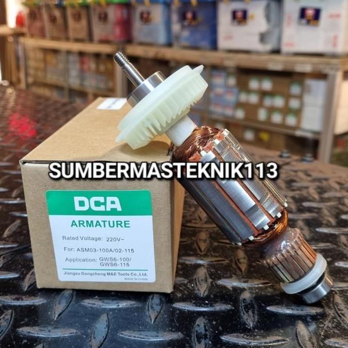 Update ARMATURE DCA ASM02-115 ANGKER ROTOR DINAMO MESIN GERINDA DCA ASM 02-115 ASM02 115 ORIGINAL sm