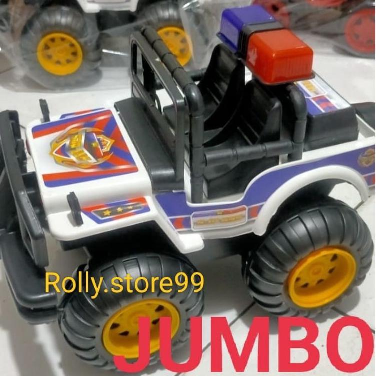 Mainan Mobil Anak Jeep Police Plastik Jumbo