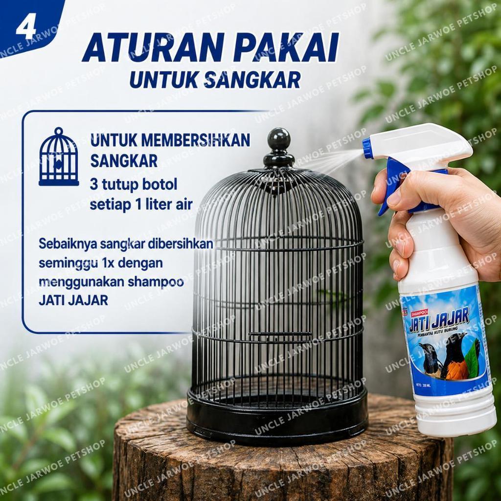 Sampo Jati Jajar - Pembasmi Kutu Burung - 300Ml Ebod Jaya Obat Shampo Burung Pembasmi Kutu Sampo Bur
