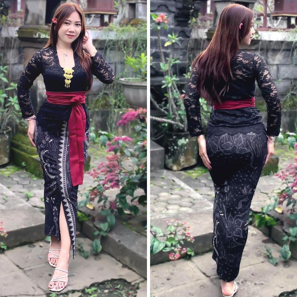 One Set (Satu Setel) Kebaya Bali Brokat Sofia + Rok Jadi + Selendang/Kebaya Bali