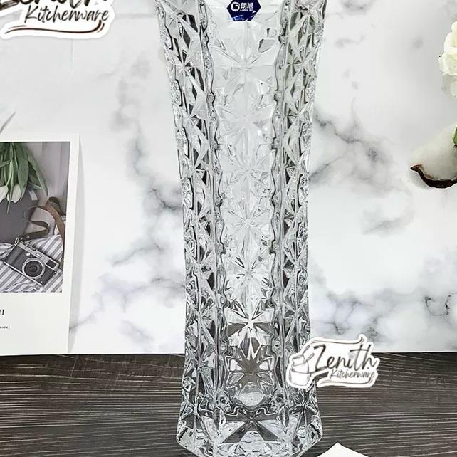 Vas Bunga Kristal Kaca / Pot Bunga Crystal Kaca Import