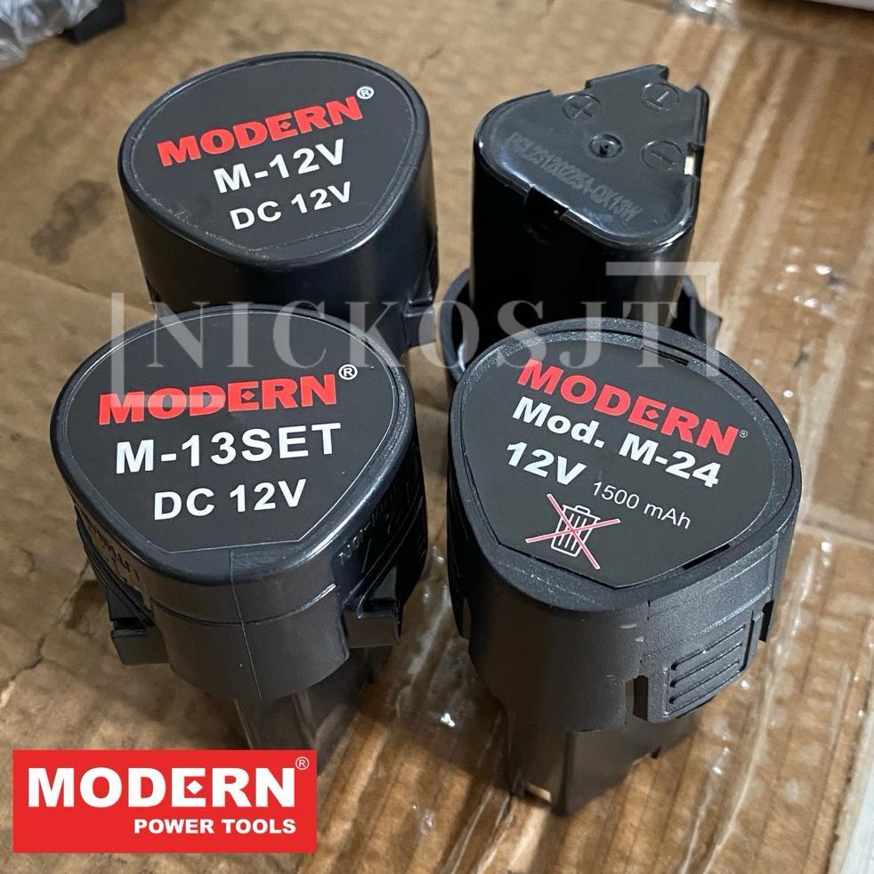 Baterai Ori Batrei 12V 12 Volt Bor Cas Cordless Drill Li-Ion Original Modern Cocok Nankai Benz