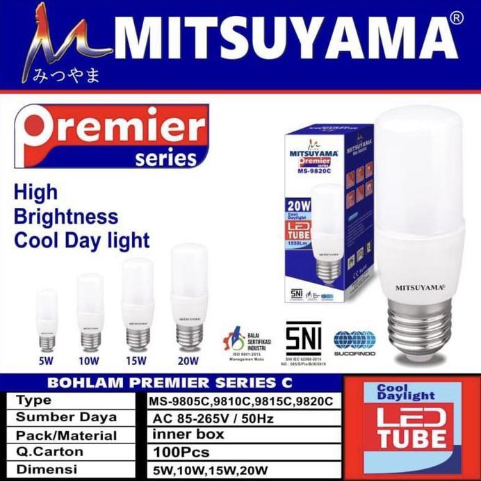 Ready Lampu Led Mitsuyama Premier Series MS-9805c /Lampu Led Tube 5 Watt murah