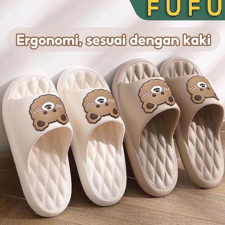 NEW FUFU Sandal beruang / sandal slop / sandal rumah
